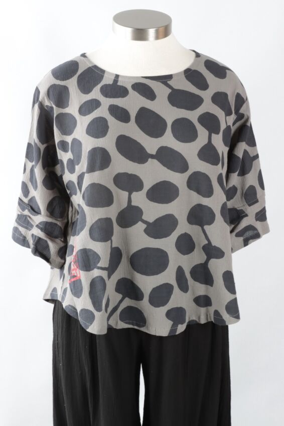 Essential Blouse - Grey Dot