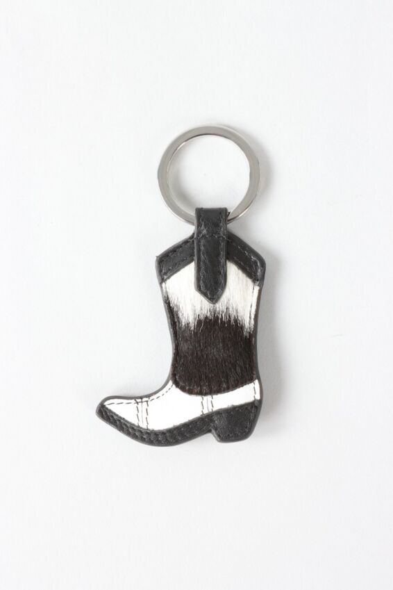 Boot Keychain - Black & White