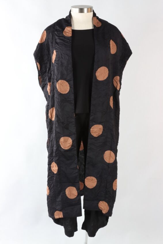 Capped Sleeve Duster - Circles