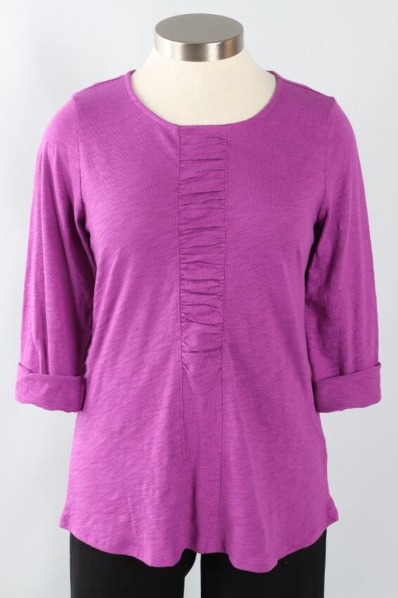 Ruched Shaped Tee - Jam
