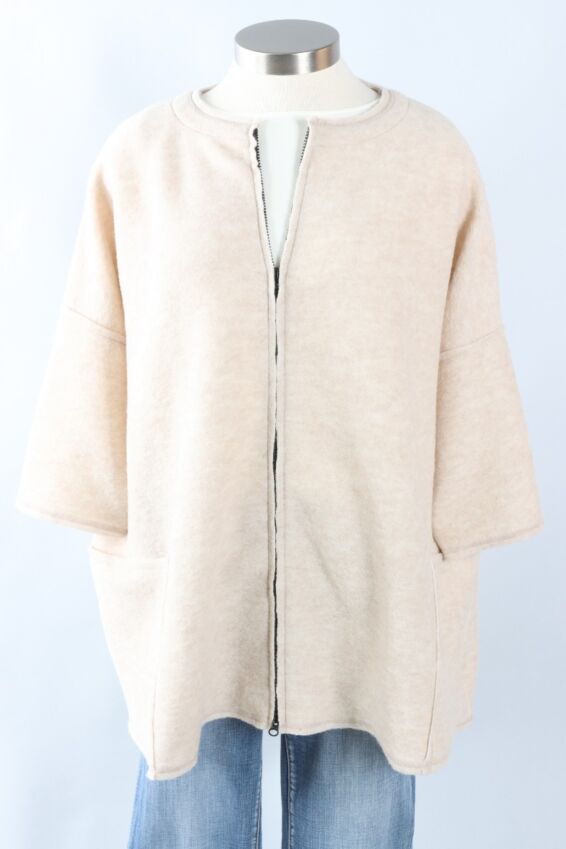 Osize Zip Jacket - Moonbeam 