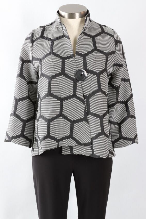 Mandarin Collar Jacket - Black