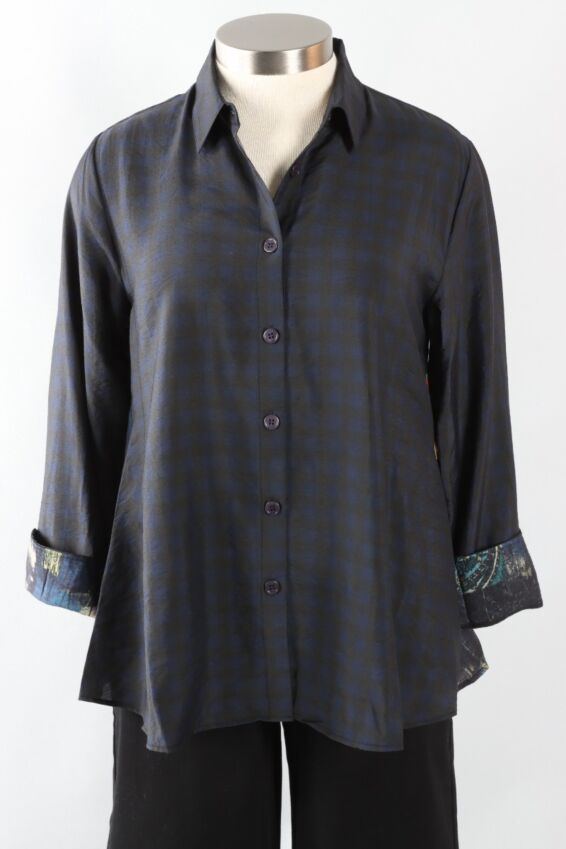 Check Shirt Plus - Navy 
