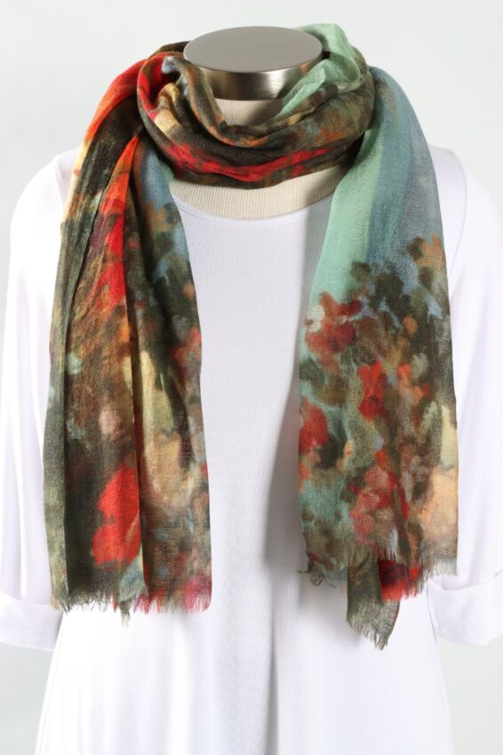 Leah Scarf - Red & Green