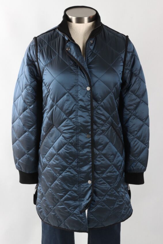 Iridescent Quilted Jacket - Peacock