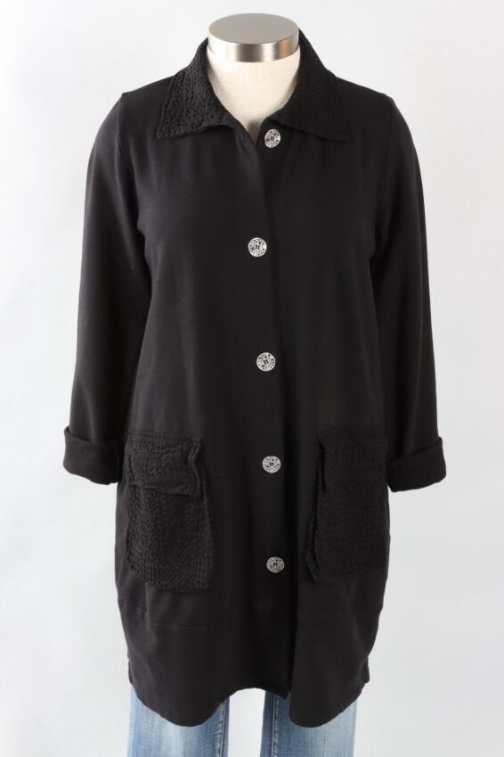 Patch Coat - Black