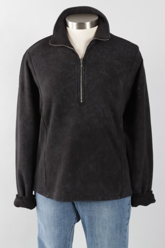 Zip Pullover - Black