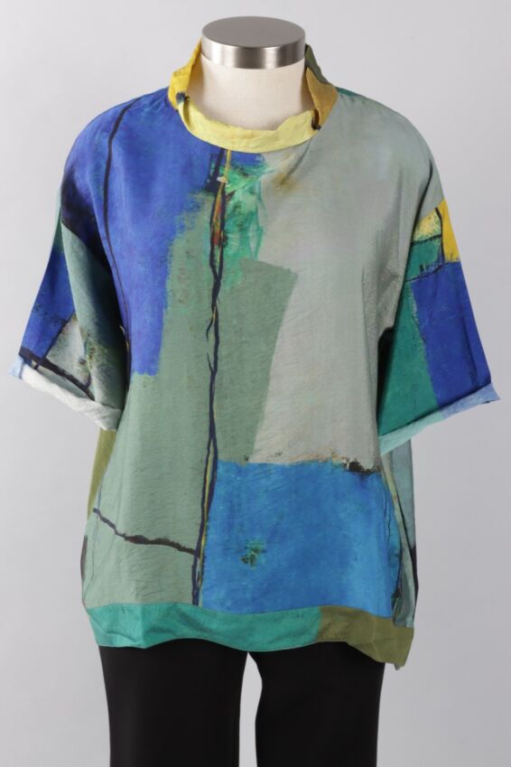 Mock Neck Tunic - Reef