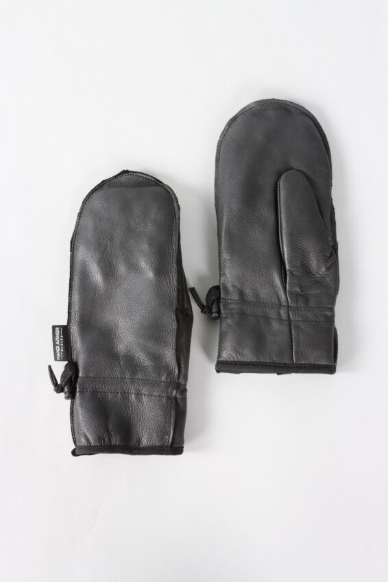 Leather Mitten - Black