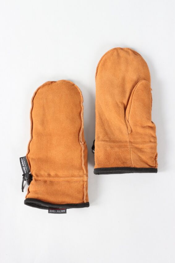 Suede Mitten - Saddle