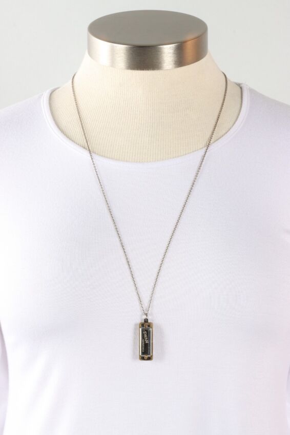 Harmonica Necklace - Silver