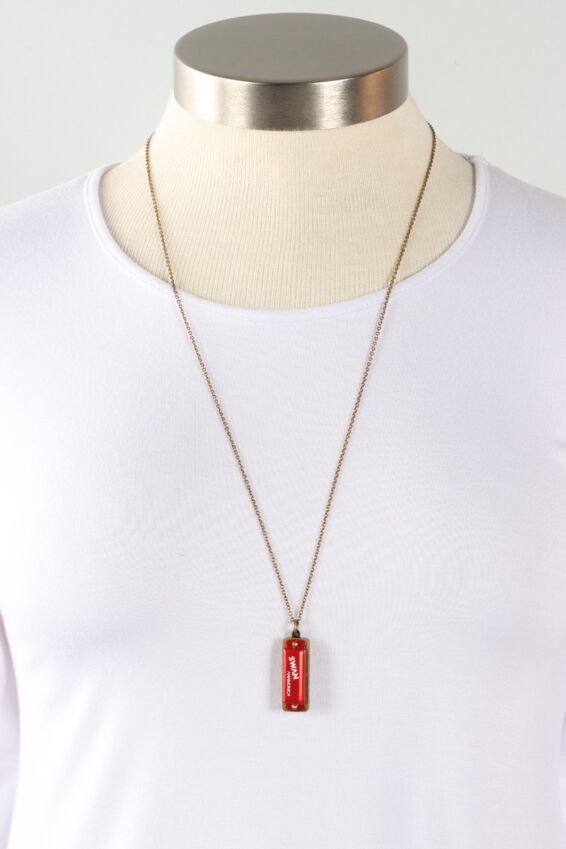 Harmonica Necklace - Red