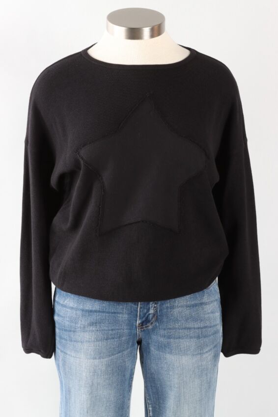 Star Patch Sweatshirt - Black