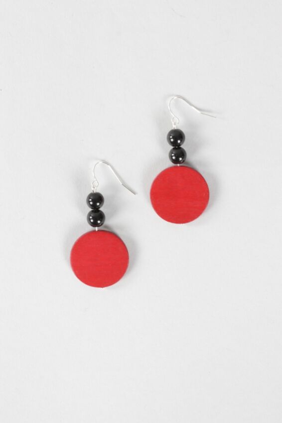 Emery Dangle Earring - Red