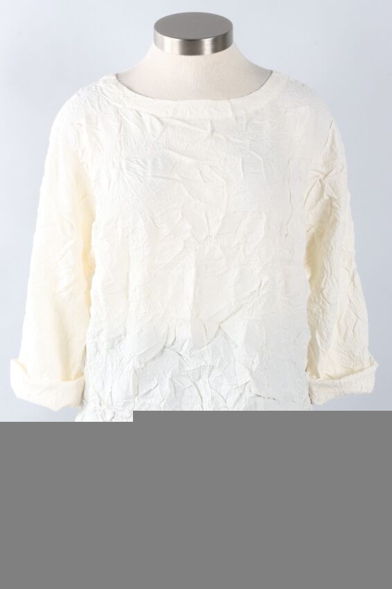 Audrey Pullover - Winter White Windowpane Jacquard