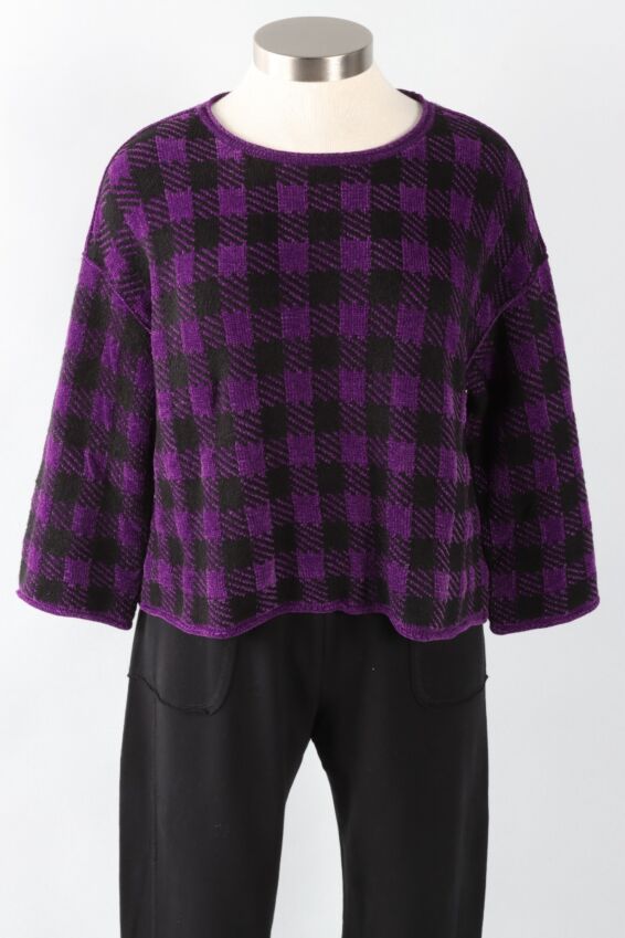 Topper - Amethyst Chenille Check