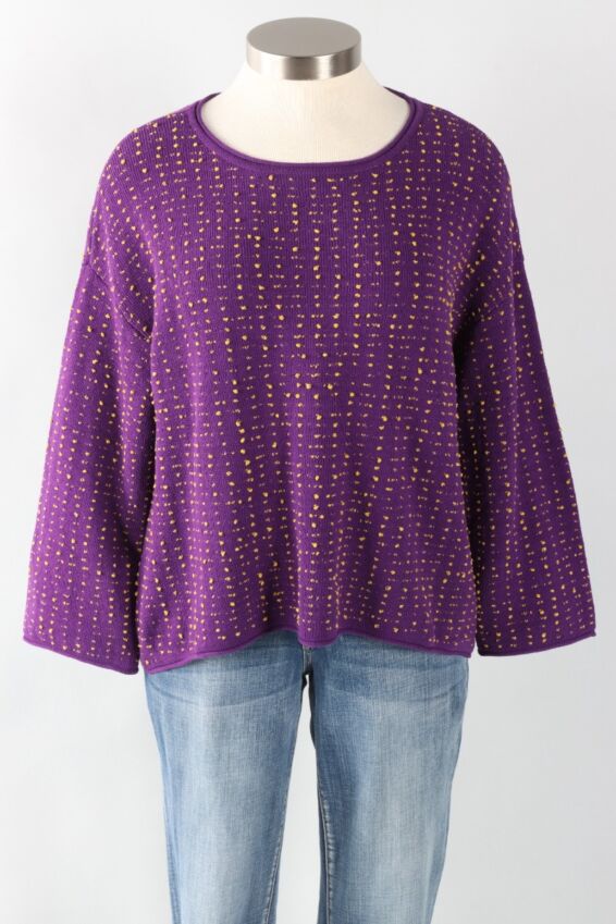 Swing Pullover - Amethyst Dots