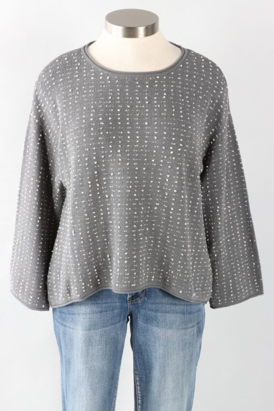 Swing Pullover - Charcoal Dots
