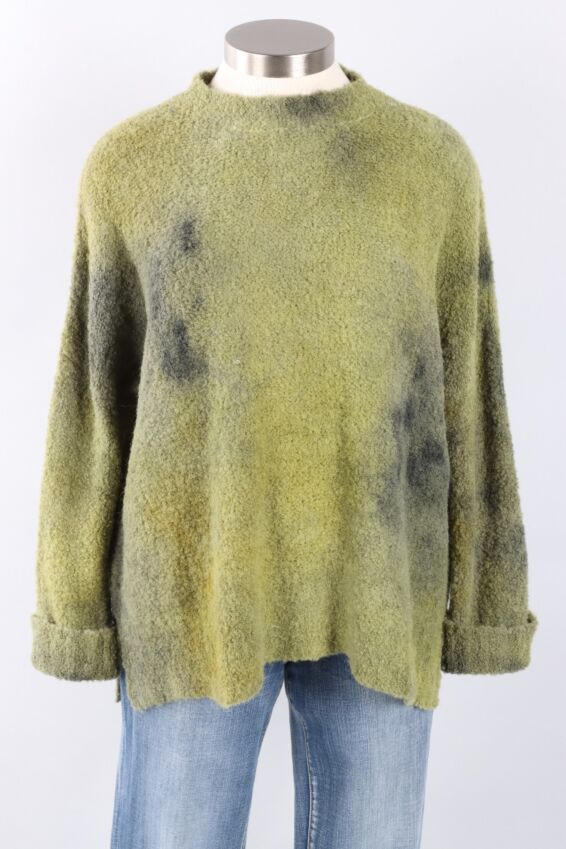 Cozy Sweater - Hand Painted Chartuse