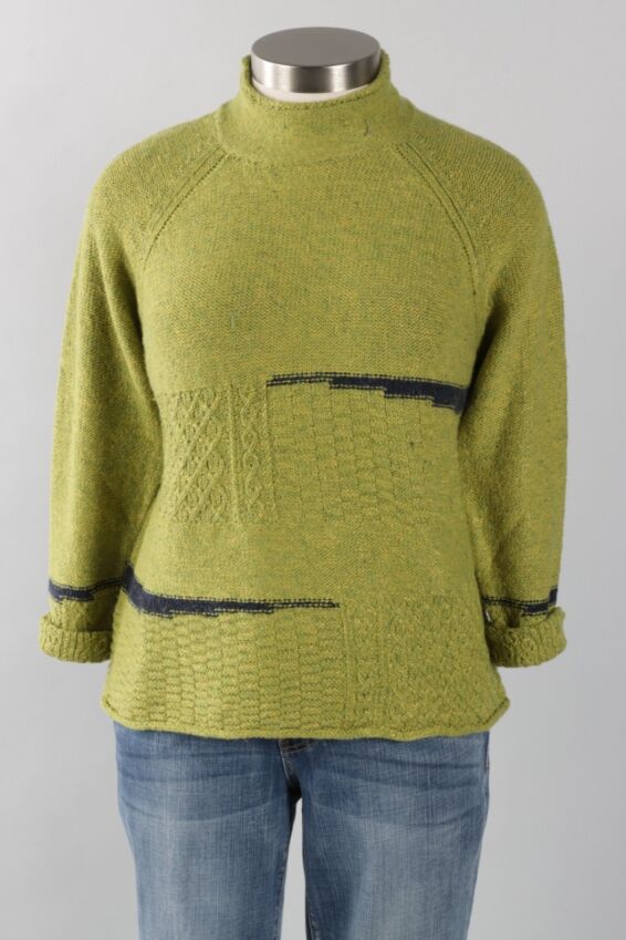 Mixed Cable Stitch Pullover - Pear
