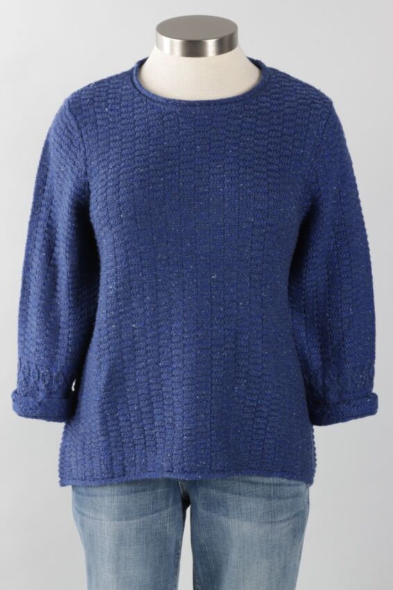 Brick Stich Pullover - Sapphire