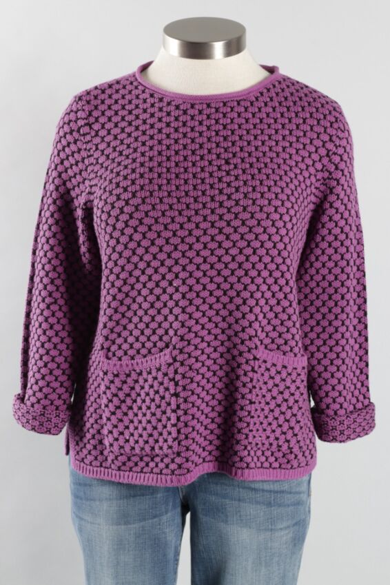 Mixed Stitch Pullover - Jam