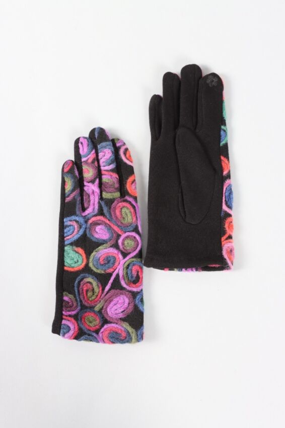 Abstract Scroll Gloves - Multi