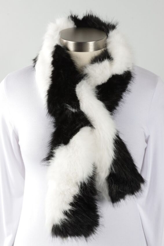 Pull Through Scarf - Black & White