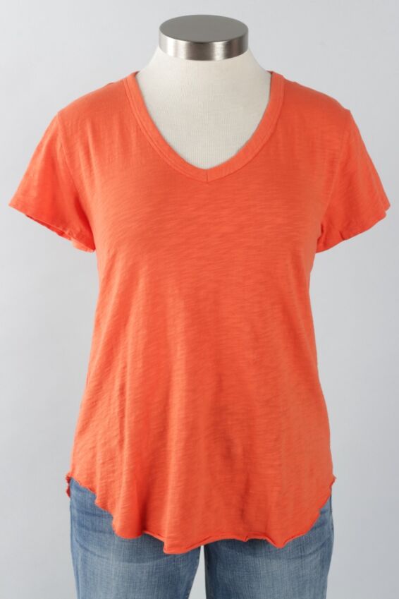 V-Neck Tee - Pumpkin