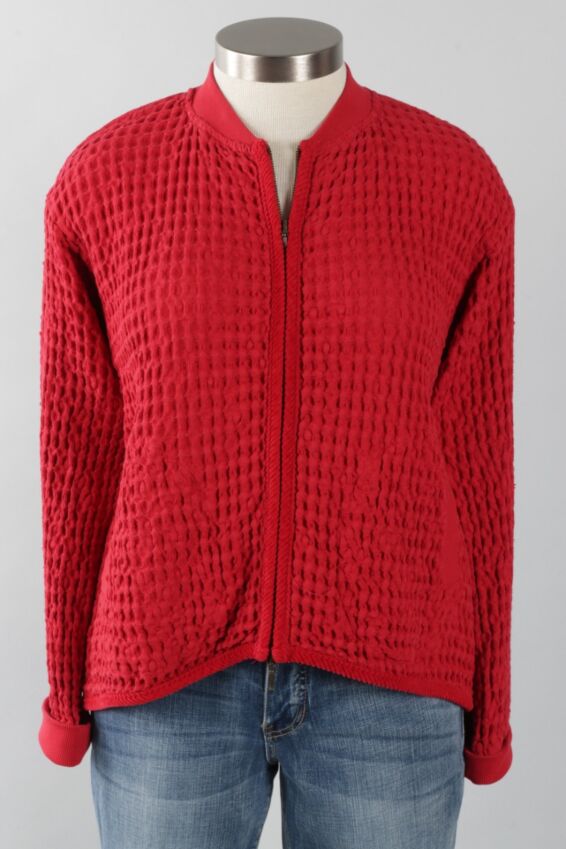 High/Low Jacket - Ruby Red