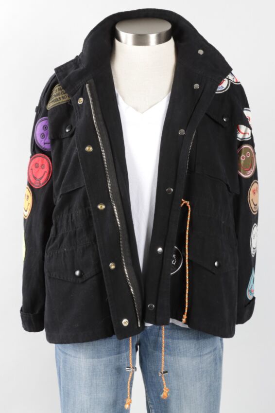 Smile Patch Jacket - Black