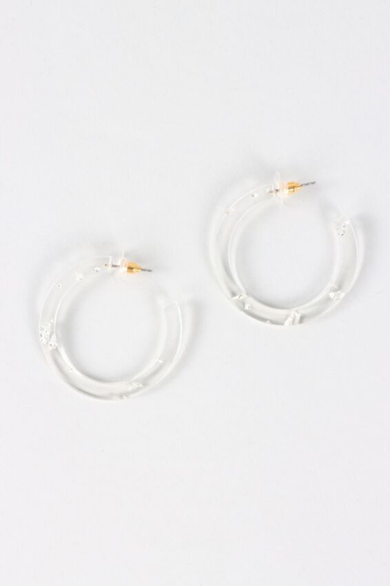 Camy Hoops - Silver Foil