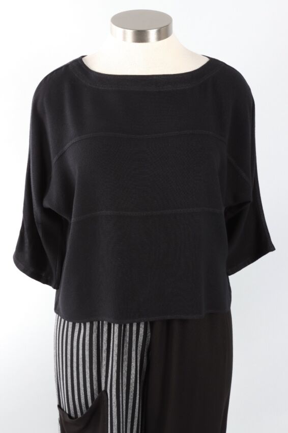 Boatneck Pullover - Black