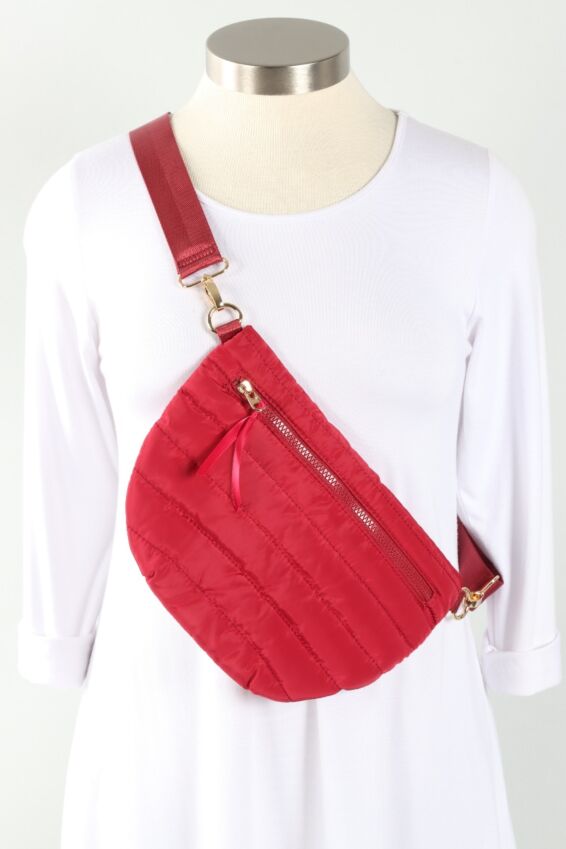 Jolie Puffer Belt Bag - Red
