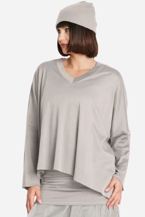 V Neck Tee - Titanium