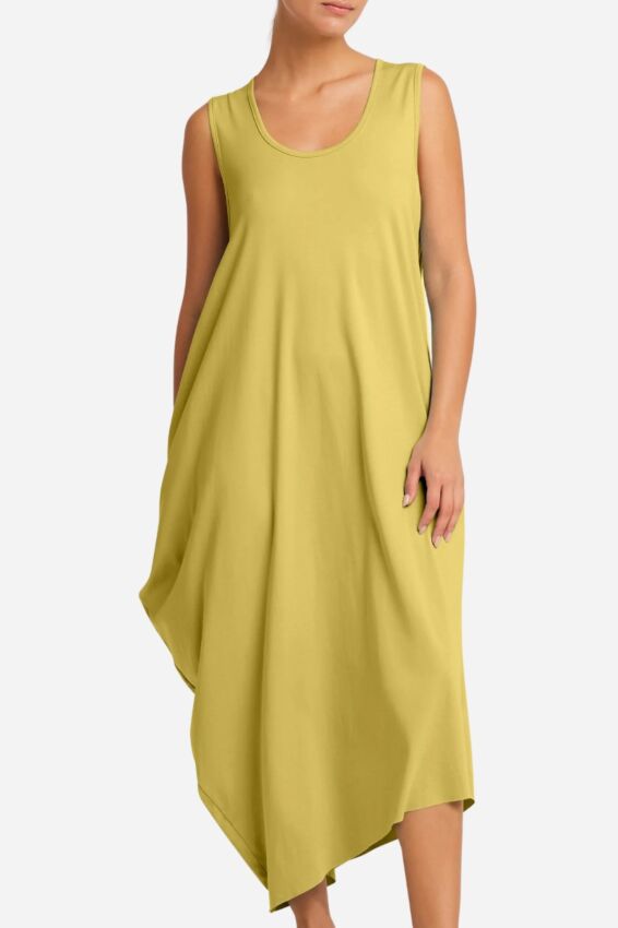 Waterfall Dress - Chartreuse