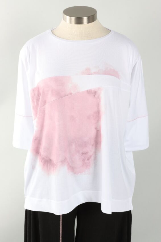 Stitched Tee - Pink