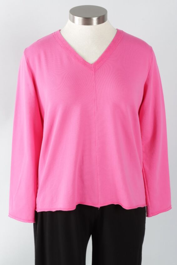 Raw Edge Pullover Plus - Zinnia