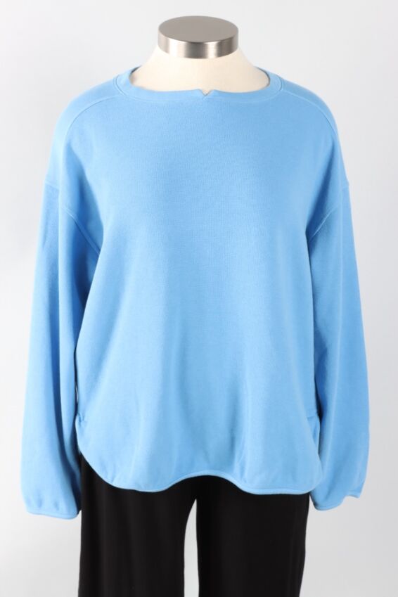 Drop Shoulder Top Plus - Blue