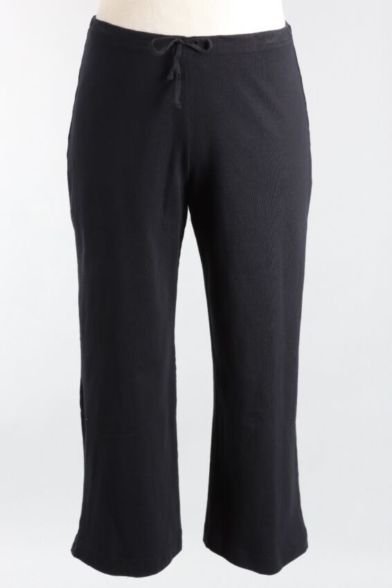 Crop Drawstring Pant - Black