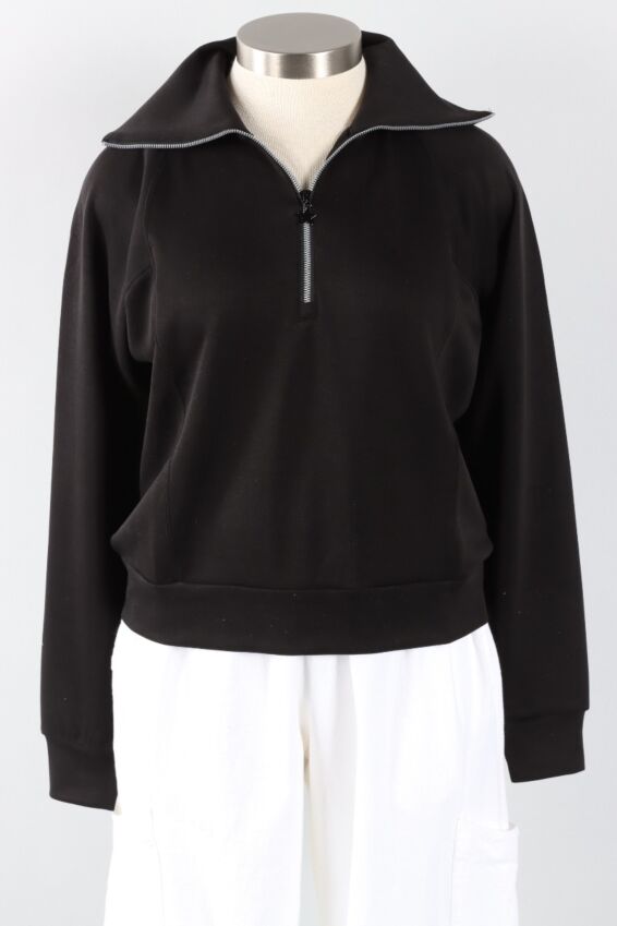 Zip Pullover - Black