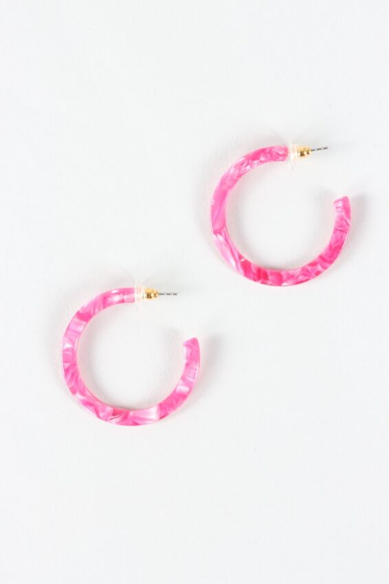 Camy Hoops - Raspberry