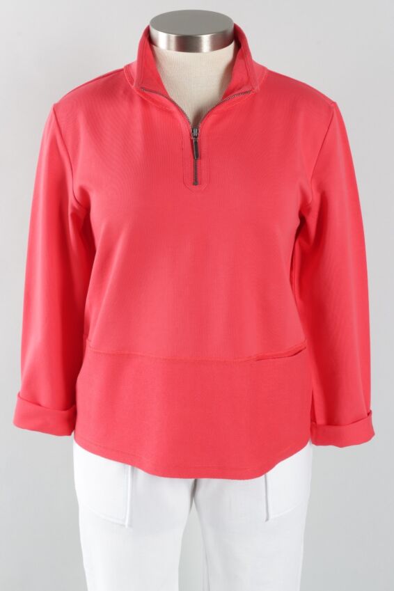Quarter Zip Pullover - Punch