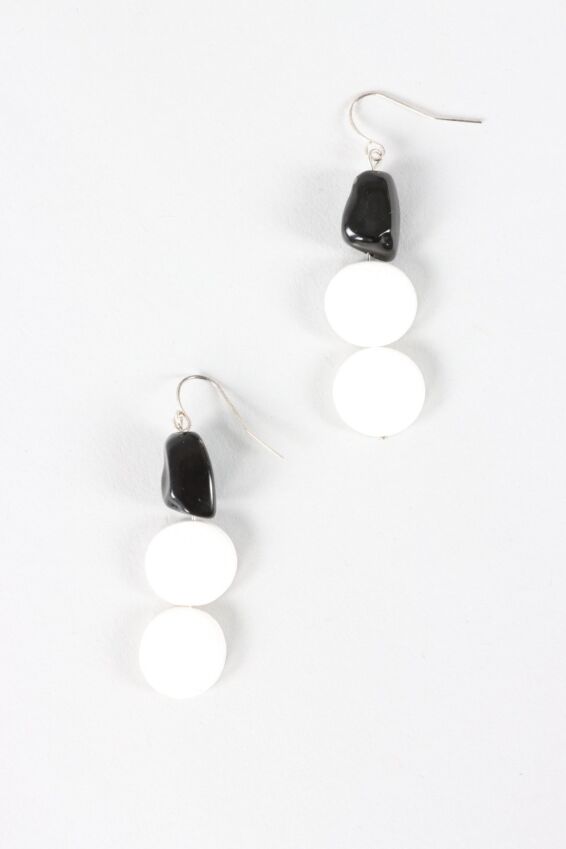 Mae Dangle Earring - White
