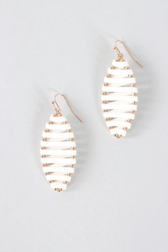 Wrap Earring - White