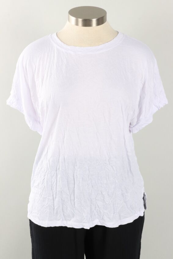 Crinkle Tee Plus - White