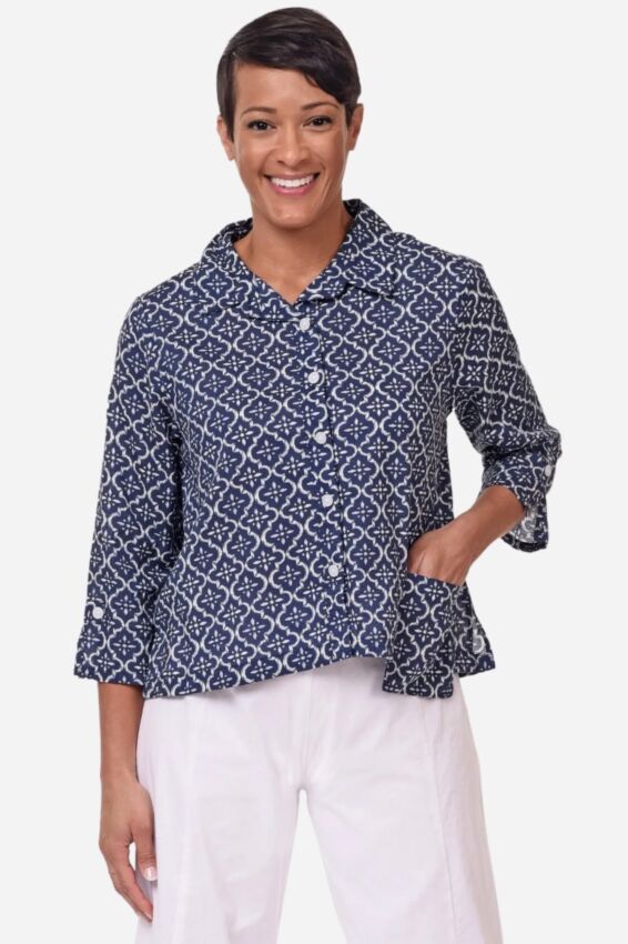 Jaycee Shirt - Tile Print
