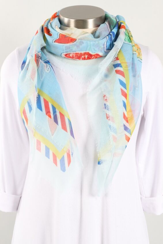 Viva La France Scarf - Zen Blue