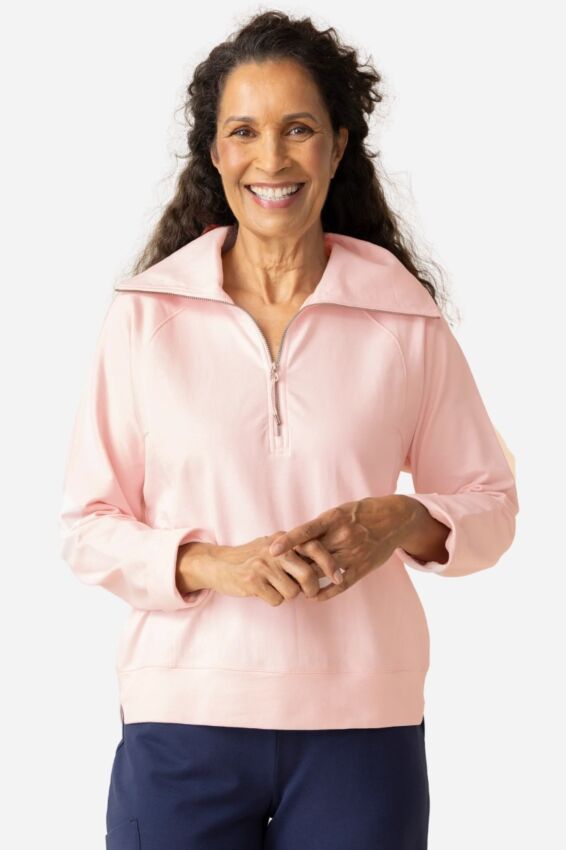 Quarter Zip Pullover - Carnation 
