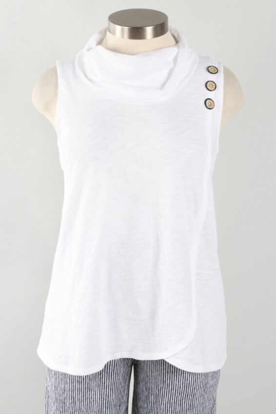 Cowl Tank - White